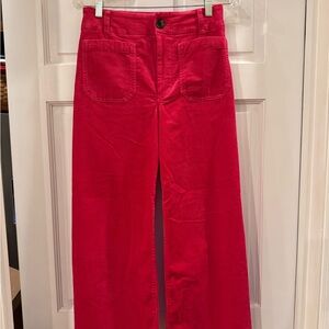 Hot Pink Corduroy Cropped pants